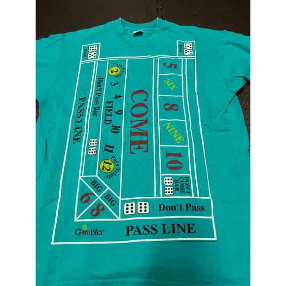 Vintage Gambling Casino 1993 Shirt Single Stitch AOP Size X-Large‎ Elite Edition - Picture 2 of 9